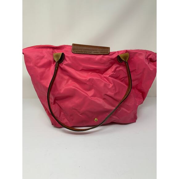 Longchamp Nylon Le Pliage Top Handle Bag in Flower /Pink Small AS IS CONDITION - Picture 7 of 13